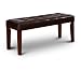 New Espresso / Cappuccino Seat Cherry Finish Legs Dining Bench