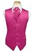 Tuxedo Vest - Solid Satin with Matching Pin Ascot, Bubble Gum
