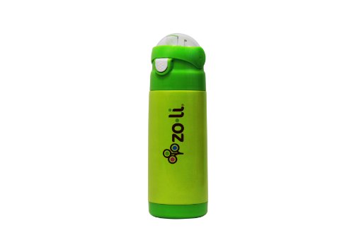 ZoLi DASH 12 oz Vacuum Insulated Straw Drink Bottle, Green