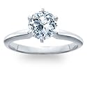 0.75 Carat G/SI3 Round Certified Diamond Solitaire Engagement Ring in Platinum