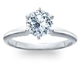 1.00 Carat I/I1 Round Certified Diamond Solitaire Engagement Ring in Platinum