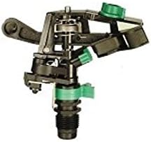 Irrigator Pro 429062 Plastic Adjustable Part/Full Circle Impact Sprinkler, 1/2-Inch, Black