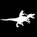 Yadda-Yadda Design Co. Cowboy Riding Dinosaur - Car Vinyl Decal Sticker - (8.75
