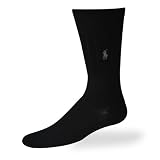 Polo Men's Merino Wool Blend Wide Rib Dress Crew - 3 Pack