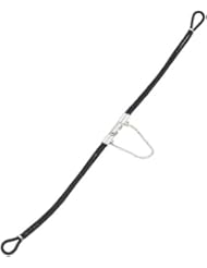Hadley-Roma Womens LB1022LWRE Vintage Ring-End Black Cord SS Watchband