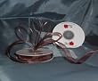 Sheer Organza Ribbon Mono Edge - 3/8" - 25 Yards (75 FT) - Brown