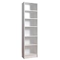 Tall Narrow Bookcase-White