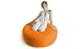 Jaxx Bean Bag Chair Lounge Sac 60s style indoors or out. ORANGE