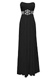 Strapless Chiffon Goddess Long Gown Prom Dress Formal Bridesmaid Junior Plus Size - Black - 3XL