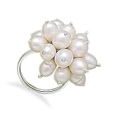 White Cultured Freshwater Pearl Cluster Ring