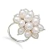 White Cultured Freshwater Pearl Cluster Ring