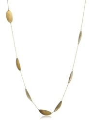 Shaesby "Cypress" 14k Yellow Gold Oval Floater Necklace