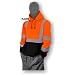 Majestic Glove 75-5326 High Visibility Sweatshirt with Zipper Front Hood, 3X-Large, Orange/Black