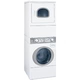 Speed Queen: CTSA9AWN 27'' Stacked Gas Washer/Dryer with 8 Wash Cycles, 3 Dry Cycles, Automatic Dry