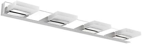 comeonlight Bathroom Vanity light, 360°Rotation LED Wall Lamp, Cabinet Mirror Light, 6000K White 12W 1200 Lumen ( 4-light Acrylic)