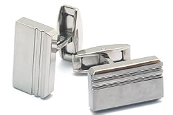 Dual Finish Titanium Cuff Links