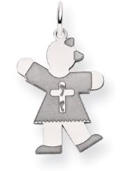 14k White Gold Kid Charm