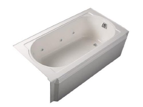 Kohler K724-GSN-FF Sea Salt Memoirs 5 Bubblemassage Baths with Right-Hand Drain and Polished Chrome
