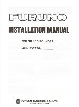 Furuno FCV600L Color LCD Sounder Installation Manual