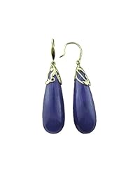 Lavender Jade Gaia Teardrop Earrings, 14k Gold