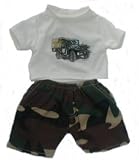 Army Jeep T-shirt w/ Camo Pants Outfit fits 8