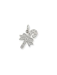 14 Karat White Gold, Candy Cane Charm