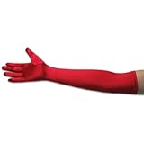 23" Adult Satin Opera Dress Gloves- Red