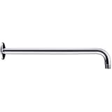KES PTS-SA2 Bathroom Replacement Shower Arm with Flange 15-Inch ROUND Extra Length, Polished Chrome