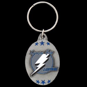 Tampa Bay Lightning Hockey Pewter NHL Keychain