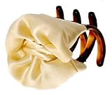 L. Erickson USA Small Covered Jaw - Silk Shantung Blanco