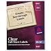 Avery Dennison 25 LABELS 08665 8.5X11 CLEAR FULL SHEET LABELS FOR INKJETS