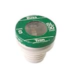 IMAGE OF Bussmann SL-30PK4 30 Amp Time Delay Loaded Link Rejection Base Plug Fuse, 125V UL Listed, 4-Pack