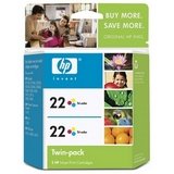 HP 22 Twinpack - Print cartridge - 2 x color cyan, magenta, yellow.