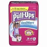 Huggies Pull-Ups Training Pants for Girls with Cool Alert, Jumbo Pack, Size 3T-4T 23 ea