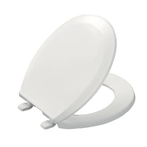 KOHLER K-4662-0 Lustra Round Closed-Front Toilet Seat, White by Kohler