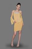 Golden Rhinestone Sleeve Dresses by eDressMe new york