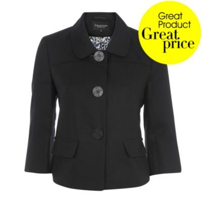 Collection-Black linen jacket Thumbnail Image