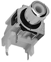 RCA Phono Connectors R/A PC JACK BLACK (5 pieces)