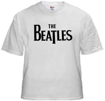Beatles White T-shirt / Black Logo (2x) [Apparel]