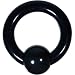 6 Gauge Black Acrylic Ball Captive Ring