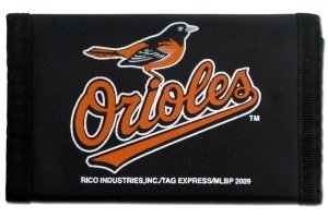 Caseys Distributing 2499499502 Baltimore Orioles Nylon Trifold Wallet
