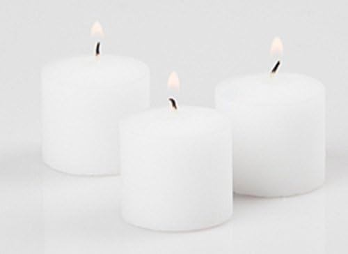 Strokes VOI510-72 Strokes White Unscented Votive Candles 10 Hour Burn