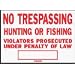 Hy-Ko Prod Co No Trespass/Hunt Sign (Pack Of 12) Ss-5 Signs