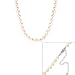 .925 Silver 8-9 mm Round Knotted Freshwater Cultured White Pearl Necklace 18 Inches