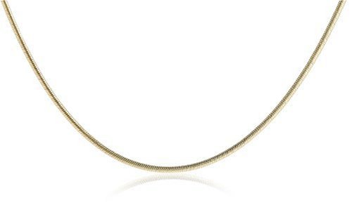 14k Yellow Gold 1.2mm Diamond-Cut Snake Chain Necklace, 16