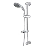 Kingston Brass KX2522SBB 5 Settings Slide Bar Kit with Stainless Steel Hose, Polished Chrome
