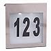 Outdoor Living : Unique Arts Solar House Number, Stainless Steel
