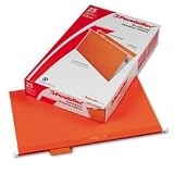 Pendaflex 415315ORA Hanging Folder, Reinforced w/Infopocket, Orange, 1/5 Tab, Legal, 25/box