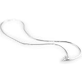 Sterling Silver Mirror Box Chain Necklace 24in
