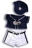 Baseball Uniform Outfit Teddy Bear Clothes Fit 14" - 18" Build-a-bear, Vermont Teddy Bears, and Make Your Own Stuffed Animals